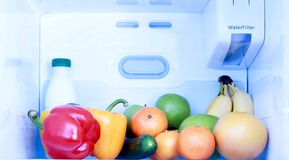 Inside a domestic refrigerator