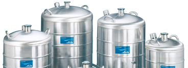 A collection of cryogenic storage vessels