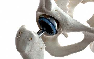 A replacement hip joint